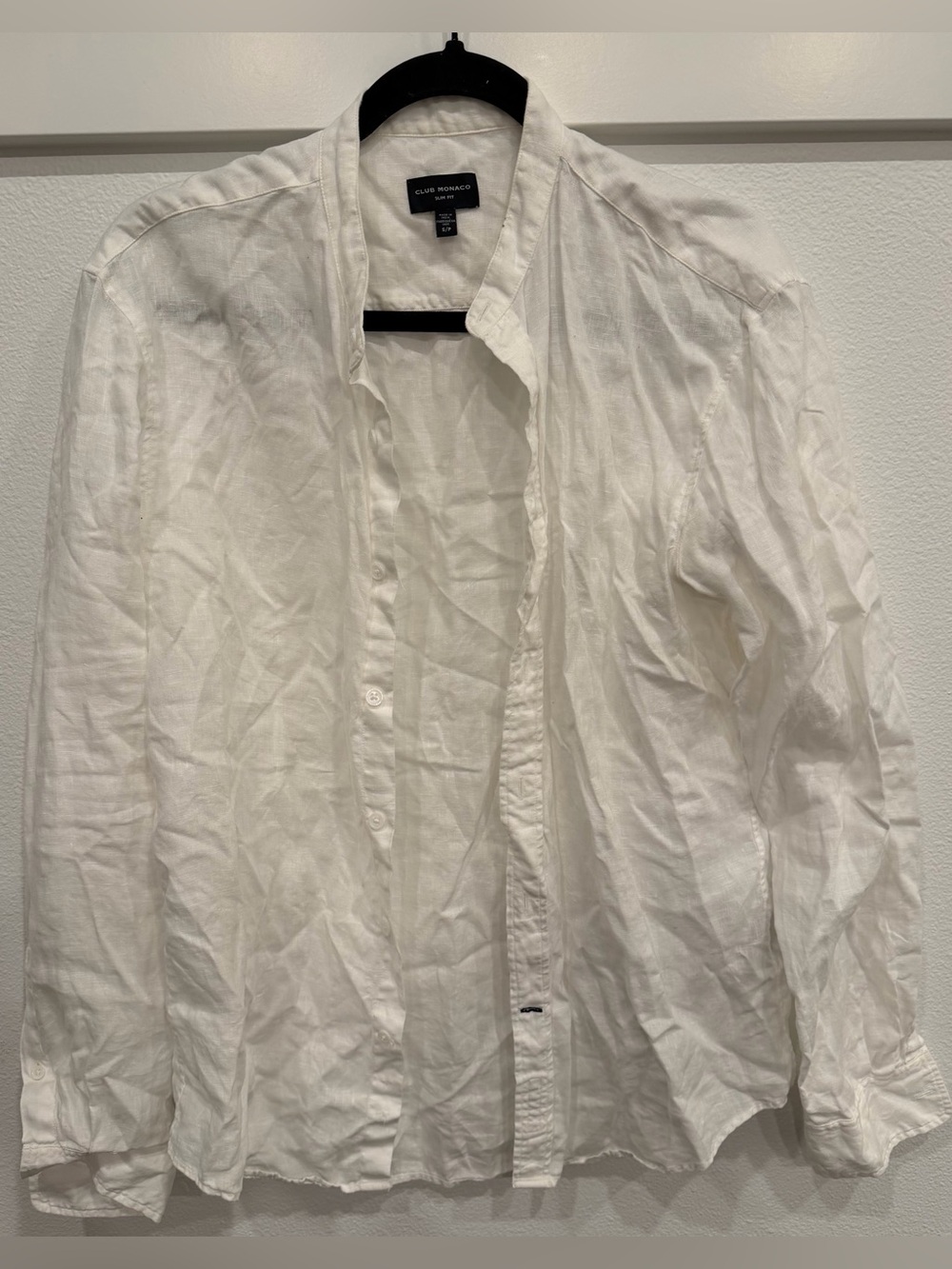 Club Monaco Men's White Linen-Blend Shirt Jacket